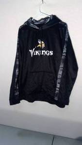 lot 297 image: Minnesota Vikings NFL Team Apparel Hoodie Black Camo size L