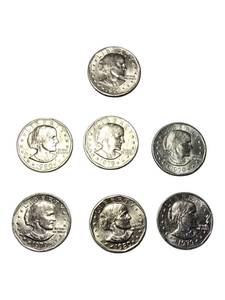 lot 34 image: Seven different Susan B. Anthony coins from various years and mint marks - they are nice coins