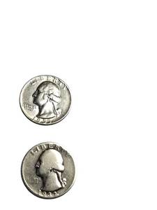 lot 44 image: Silver quarters in good condition with various mint markings.