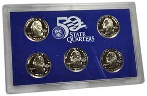 lot 30 image: 2024 Proof State Quarter Set of 5 Coins - S Mint Mark, includes Wisconsin.