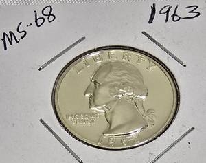 lot 82 image: 1963 George Washington Quarter - MS-68 grade