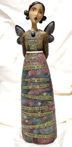 lot 519 image: DREAM  BIG ANGEL THE PURPLE ANGEL by Kelly Rae Roberts