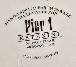 lot 554 image: PIER ONE SALAD SET  Earthenware  Katerini pattern