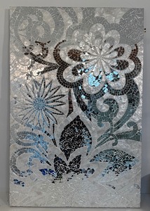 lot 55 image: Vintage PIER 1 Imports Mosaic Mirror