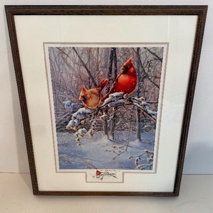 lot 67 image: Framed Numbered Wanda Mumm Snow Fire Print