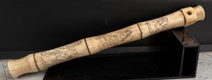 lot 95 image: Antique Chinese Bone Opium Pipe
