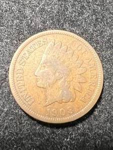 lot 06 image: 1908 US INDIAN HEAD CENT