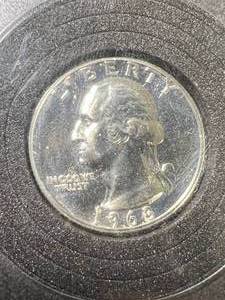 lot 12 image: 1963 US PROOF WASHINGTON QUARTER IN CASE