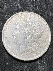lot 19 image: 1881-O US MORGAN SILVER DOLLAR
