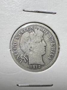 lot 39 image: 1912-D US BARBER DIME