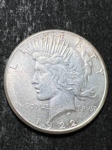 lot 65 image: 1922-S US PEACE SILVER DOLLAR