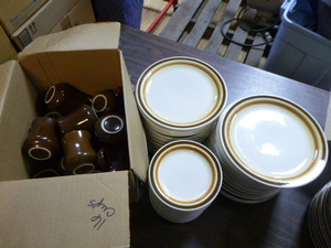 lot 17 image: Plates and Coffee Cups