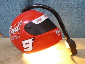 lot 36 image: Budweiser Kasey Kahne #9 NASCAR Helmet Wall Light