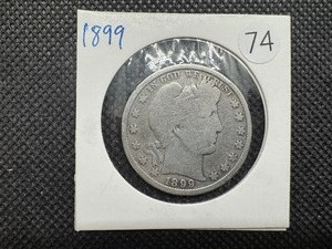 lot 74 image: 1899 Barber Half Dollar