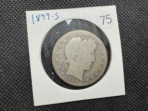 lot 75 image: 1899-S Barber Half Dollar
