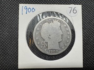 lot 76 image: 1900 Barber Half Dollar