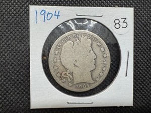 lot 83 image: 1904 Barber Half Dollar