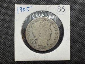 lot 86 image: 1905 Barber Half Dollar