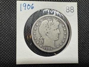 lot 88 image: 1906 Barber Half Dollar
