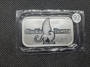 lot 92 image: 2023 One Ounce .999 Silver Bar Stacks and Bowers