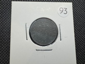 lot 93 image: 1943 Third Reich Germany 10 Reichspfennig