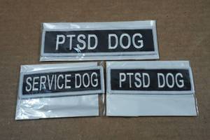 lot 65 image: Boss Dog Tactial Velcro Patches - ServicePTSD Dog