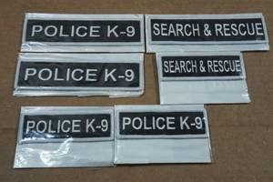 lot 67 image: Boss Dog Tactial Velcro Patches - Polive K-9Search & Rescue