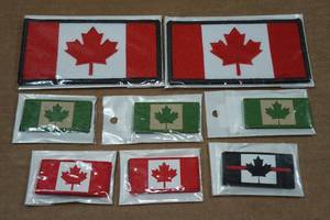 lot 70 image: Boss Dog Tactial Velcro Patches - Canadian Flag