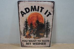lot 170 image: Novelty Metal Sign - Admit it