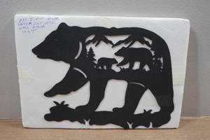 lot 178 image: Laser Cut Steel Black Bear Silhouette