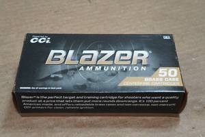 lot 194 image: 50 CCI Blazer Brass 9mm Luger 124 Gr FMJ Ammo