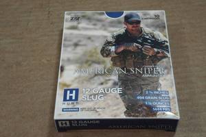 lot 216 image: 10 Hunt American Sniper 12 Gauge 2-34 494 Gr Slugs