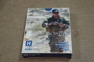 lot 218 image: 10 Hunt American Sniper 12 Gauge 2-34 494 Gr Slugs