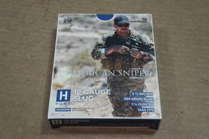 lot 224 image: 10 Hunt American Sniper 12 Gauge 2-34 494 Gr Slugs