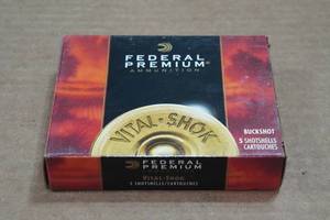 lot 231 image: 5 Federal Vital-Shok 12 Gauge 3-12 Magnum 00 Buck Shotshells