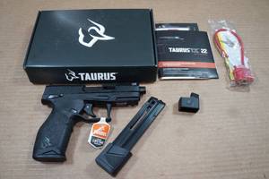 lot 1M image: NEW Taurus TX22 Gen 2 .22 LR Semi-Auto Pistol - Threaded Barrel - 2 Magazines