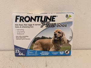 lot 25 image: NEW FRONTLINE PLUS FOR DOGS 23 TO 44LBS