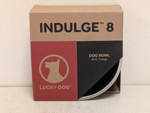 lot 54 image: NEW LUCKY DOG INDULGE 8 DOG BOWL 64OZ  8 CUPS