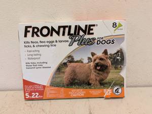 lot 20 image: NEW FRONTLINE PLUS FOR DOGS 5 TO 22LBS
