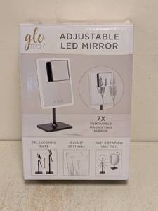 lot 109 image: NEW GLOTECH ADJUSTABLE LED MIRROR