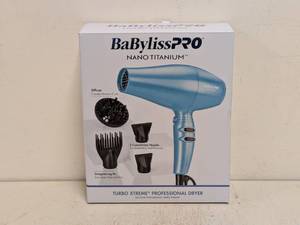 lot 115 image: NEW BABY BLISS PRO NANO TITANIUM TURBO EXTREME PROFESSIONAL DRYER