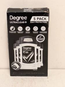 lot 120 image: DEGREE ULTRACLEAR PLUS DEODORANT 4PK