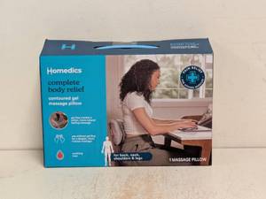 lot 133 image: NEW HOMEDICS CONTOURED GEL MASSAGE PILLOW