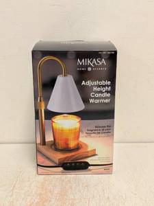 lot 196 image: NEW MIKASA HOME ACCENTS ADJUSTABLE HEIGHT CANDLE WARMER (WHITE)