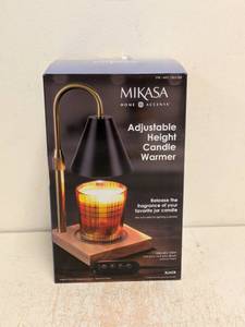 lot 198 image: NEW MIKASA HOME ACCENTS ADJUSTABLE HEIGHT CANDLE WARMER (BLACK)