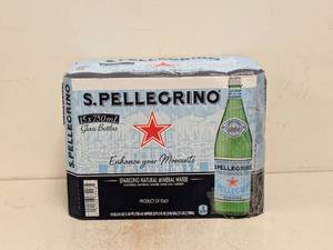 lot 159 image: NEW S. PELLEGRINO 750ML. SPARKLING NATURAL MINERAL WATER 24PK.