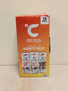 lot 167 image: NEW CELSIUS SPARKLING VIBE VARIETY PACK 18CT.