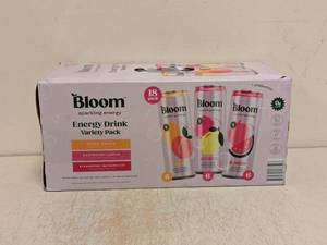 lot 169 image: NEW BLOOM ENERGY DRINK VARIETY PACK 18CT