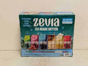 lot 162 image: NEW ZEVIA ZERO SUGAR SODA MULTIPACK 30CT.