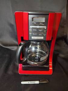 lot 4 image: Mr. Coffee Programmable Coffee Maker - Red